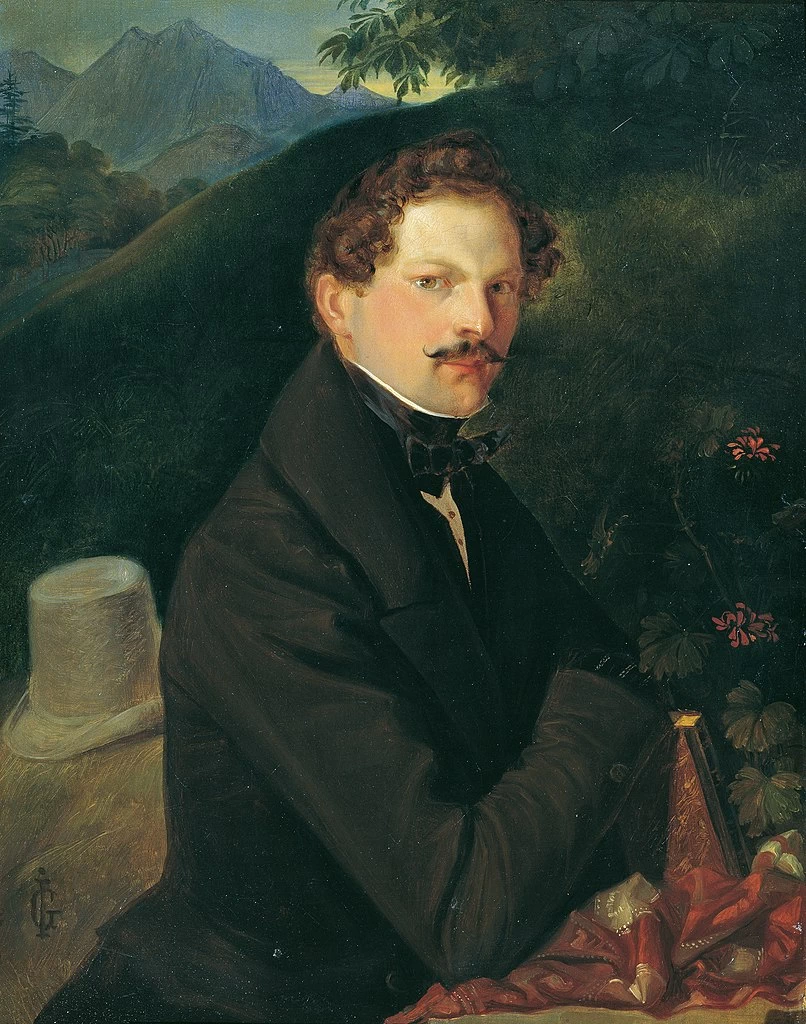 Peter Johann Nepomuk Geiger - Ritratto di un uomo in un paesaggio, Österreichische Galerie Belvedere